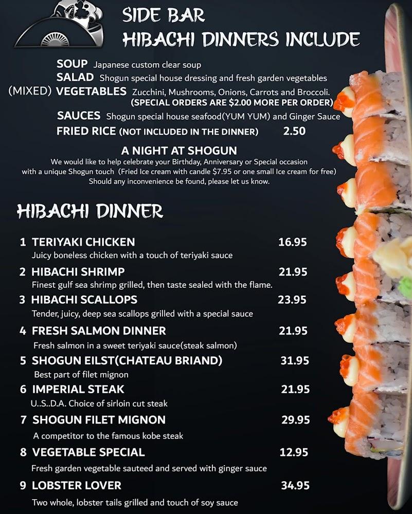 SHOGUN Japanese Steakhouse & sushi Page3